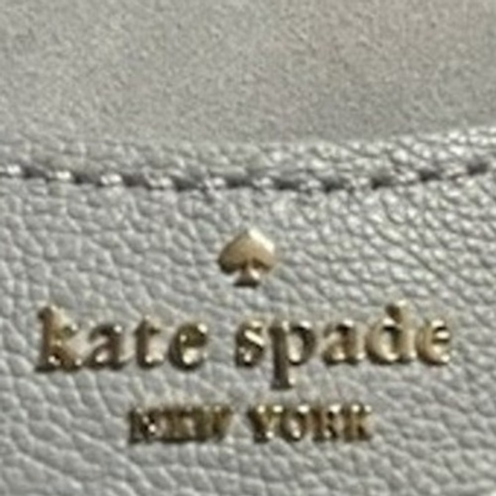Kate Spade Crossbody Bag Leather Woven Taupe Small Purse Designer - Picture 5 of 9